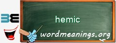 WordMeaning blackboard for hemic